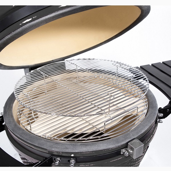 Asador de cerámica a carbón color gris