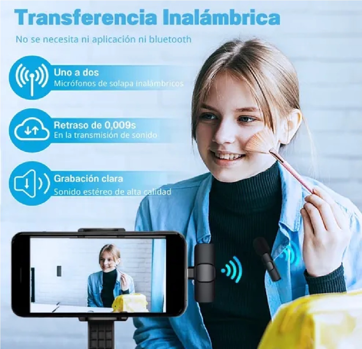 Micrófono Inalámbrico Solapa Para Android,usb C Micrófono