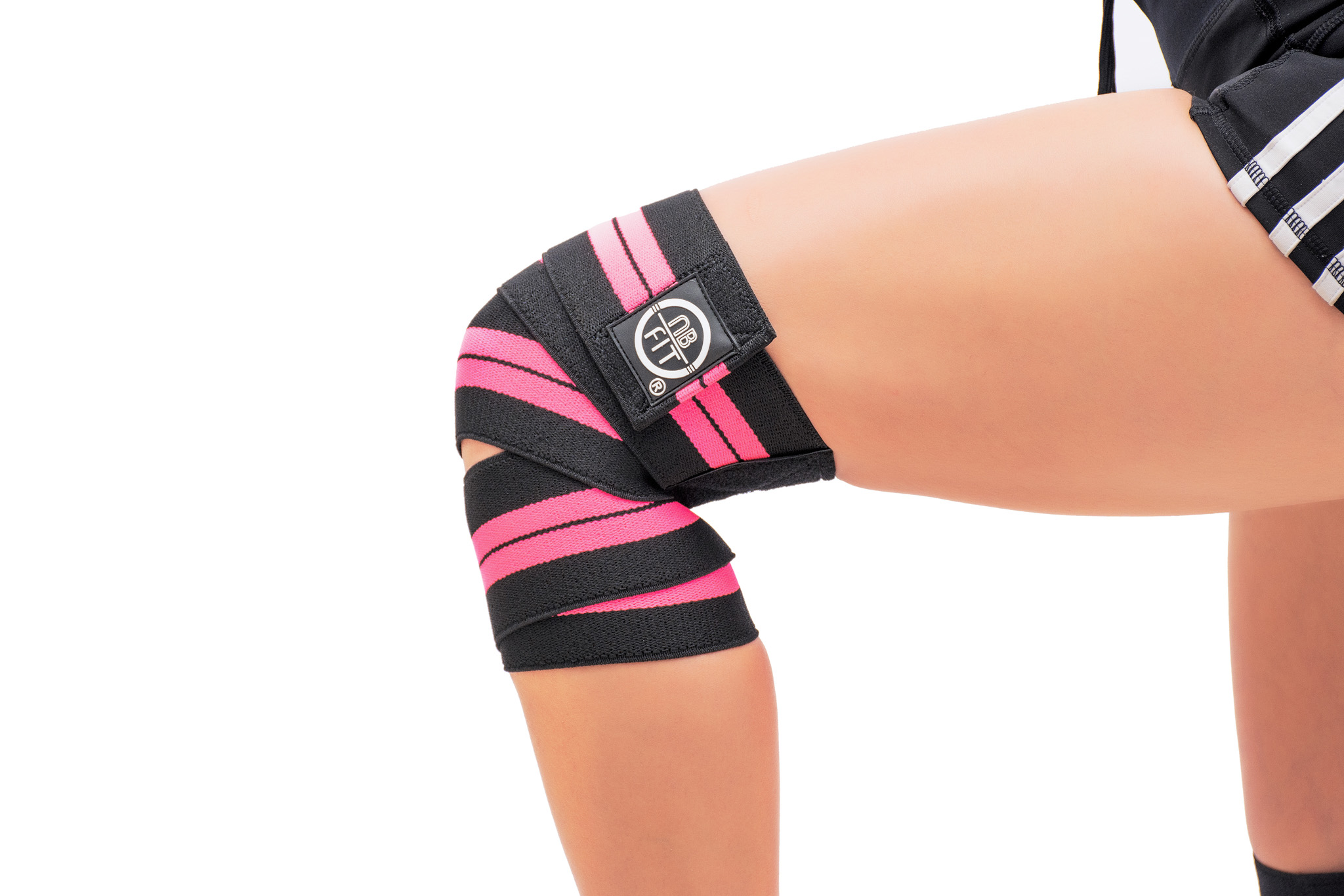 Rodilleras Vendas para Rodillas Unisex Gym Crossfit Sentadilla Par Knee Wraps Rodilleras Elasticas color Rosa