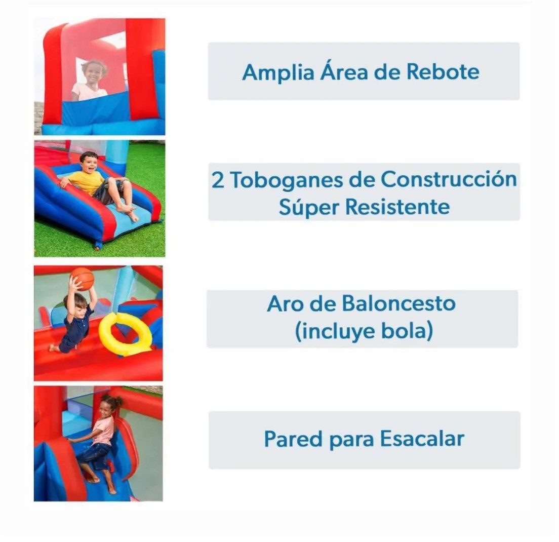 Brincolín Inflable Para Niños Bestway Parque De Diversión, Incluye Bomba para Inflar