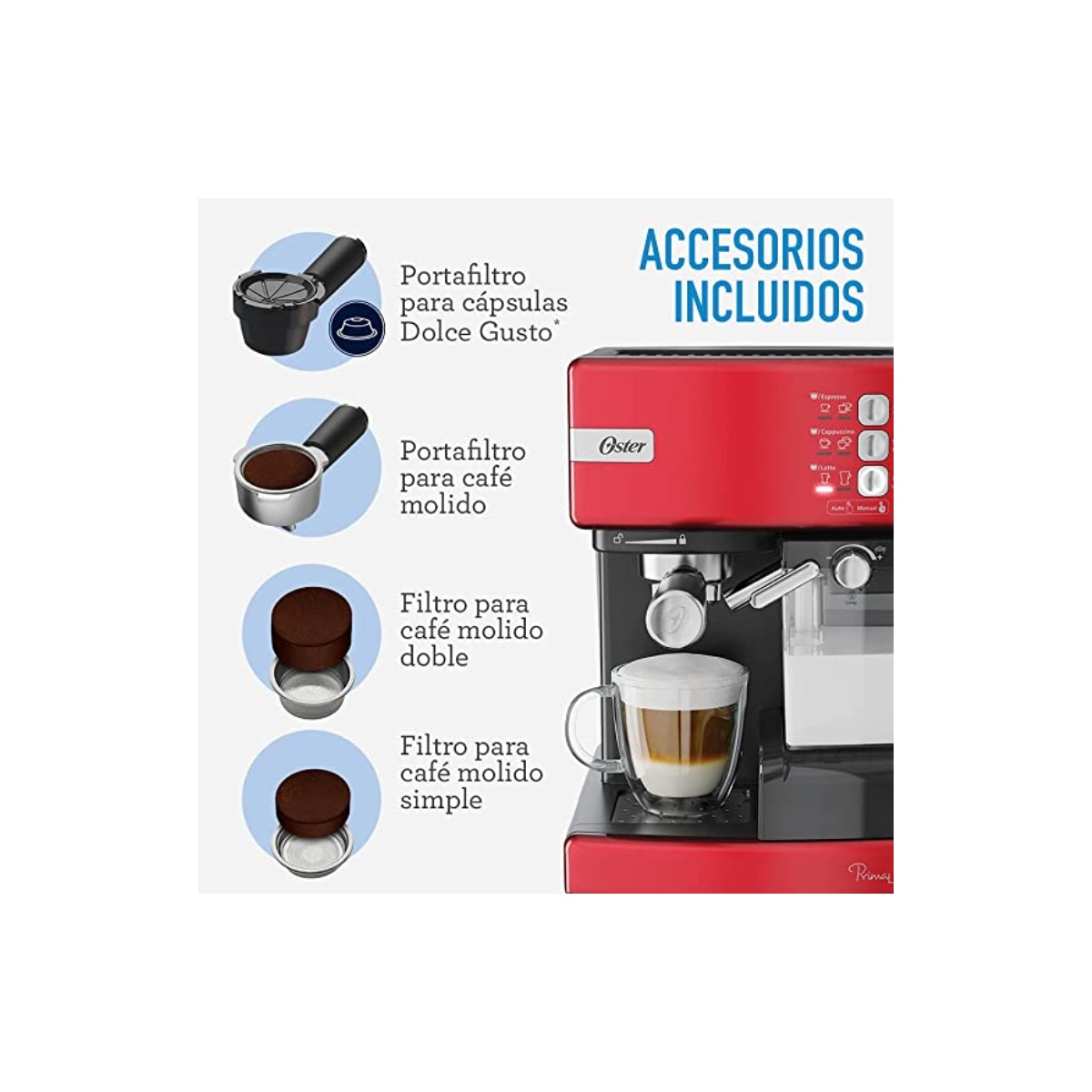 Cafetera prima latte oster