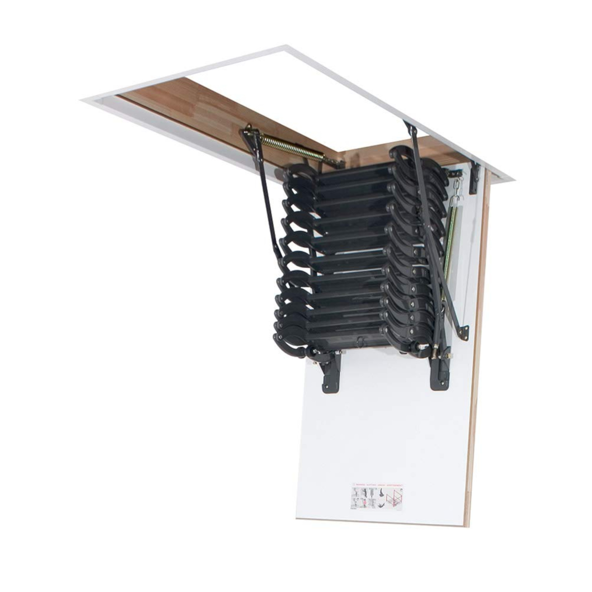 FAKRO Escalera de Ático Fabricada en Acero, Estilo LST Tijera