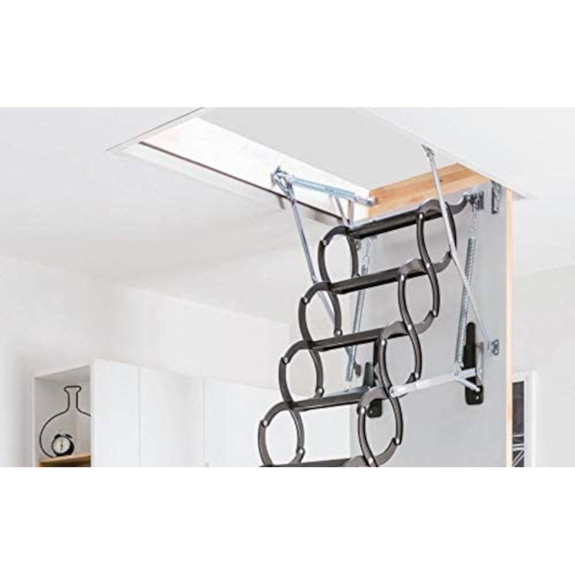 FAKRO Escalera de Ático Fabricada en Acero, Estilo LST Tijera