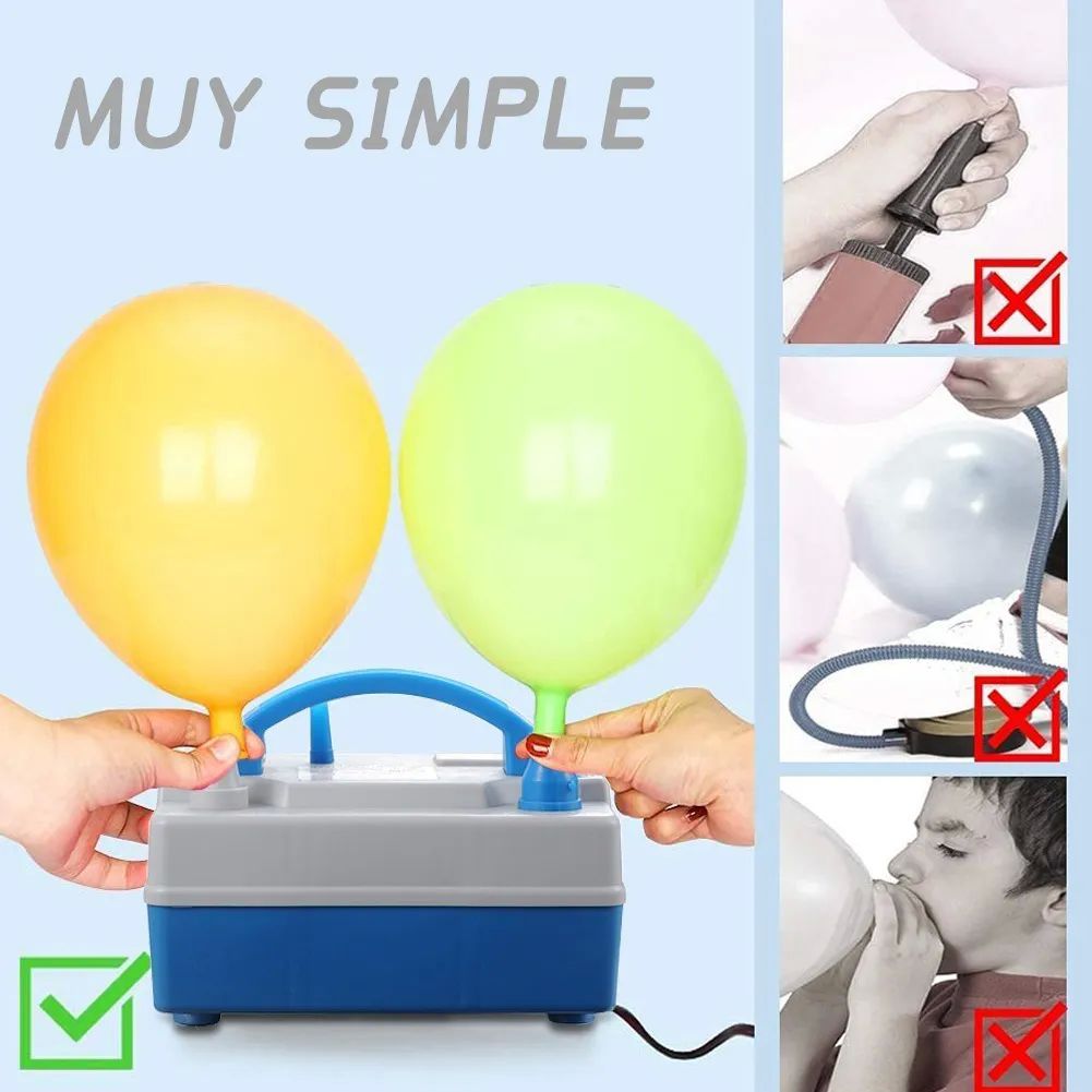 Bomba Electrica Para Inflar Globos Azul