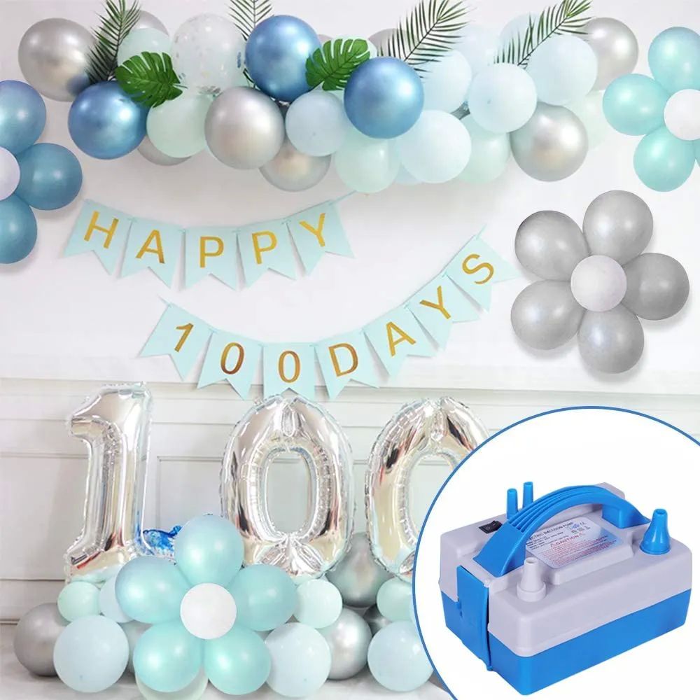 Bomba Electrica Para Inflar Globos Azul