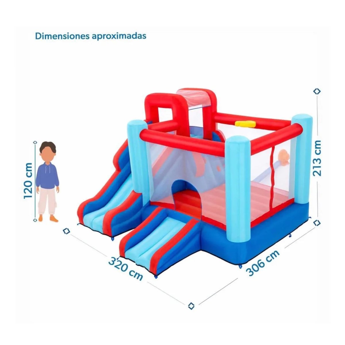 Brincolín Inflable Para Niños Bestway Parque De Diversión, Incluye Bomba para Inflar