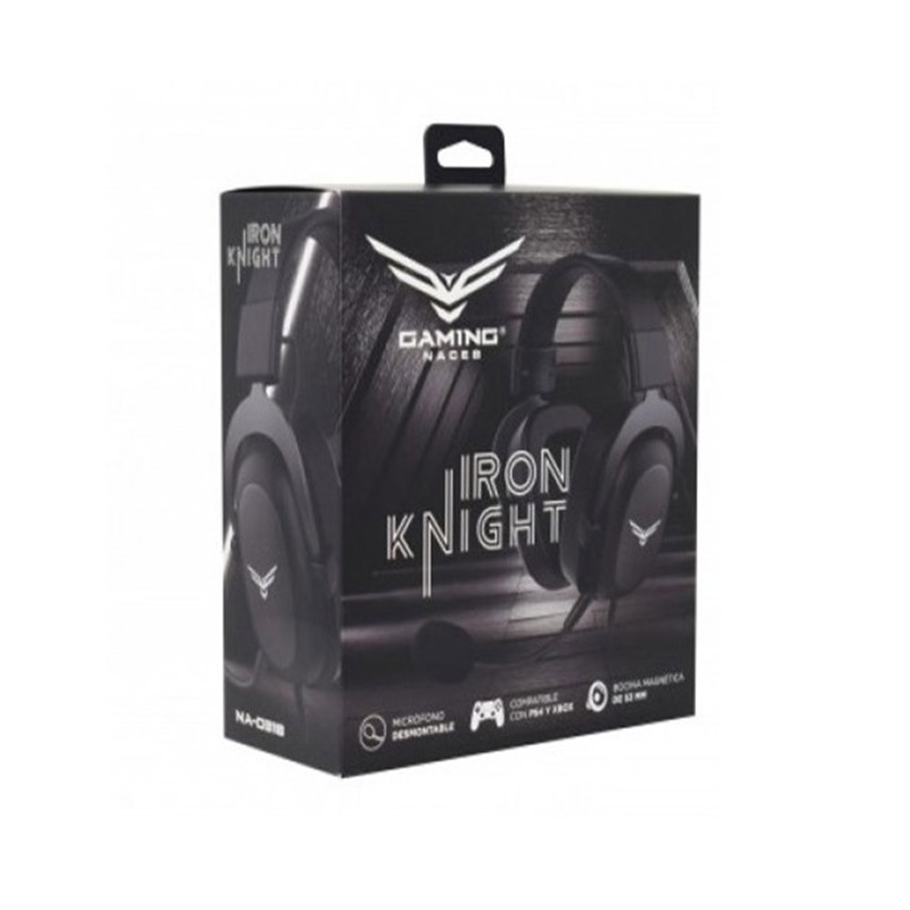 Audífonos con Micrófono Naceb Iron Knight NA-0318 Color Negro Ps4 Xbox