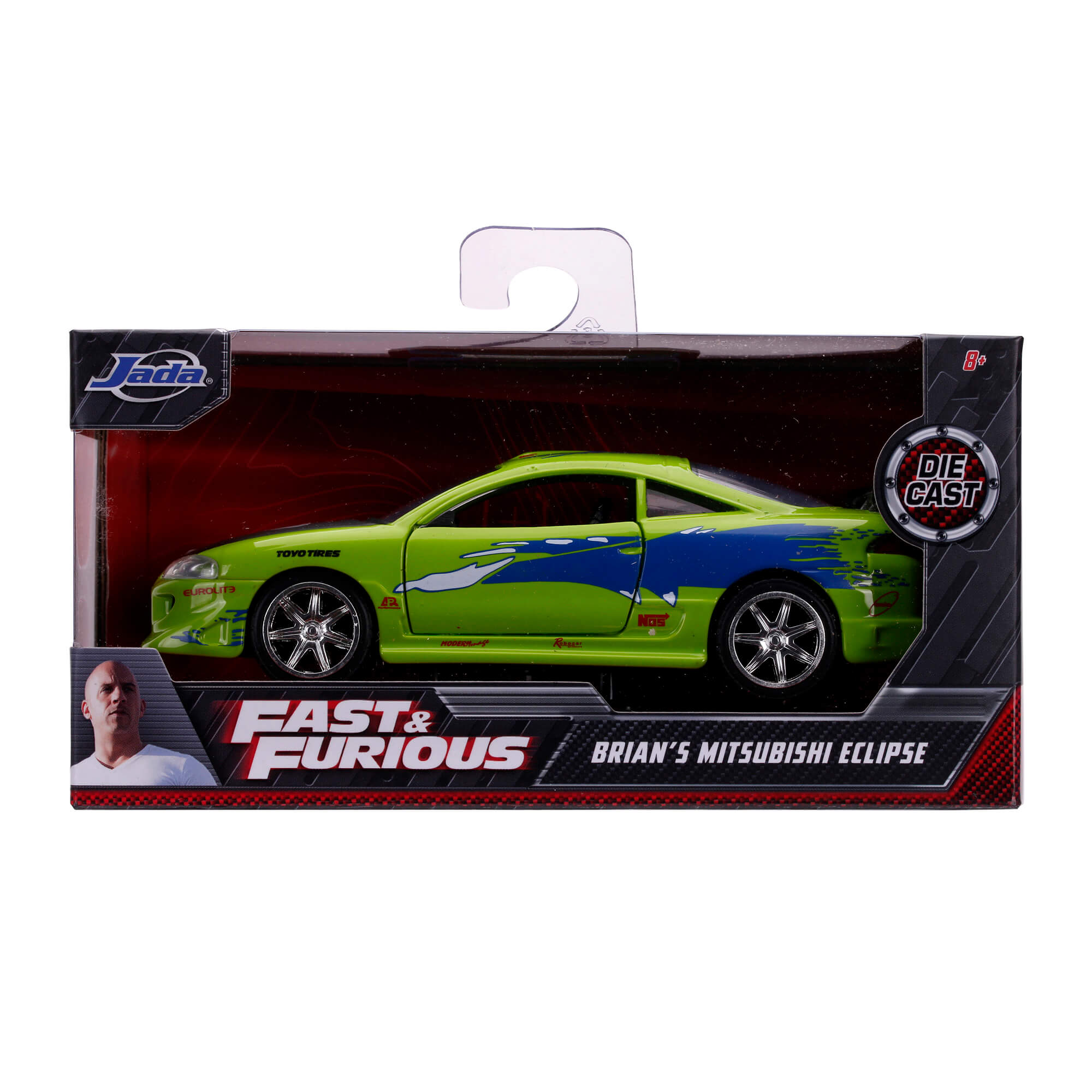 Brian 1995 Mitsubishi Eclipse Rápido y Furioso Jada Toys Escala 1:32