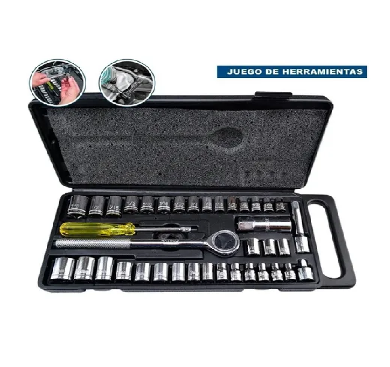 Juego De Dados Con Matraca Estuche Negro