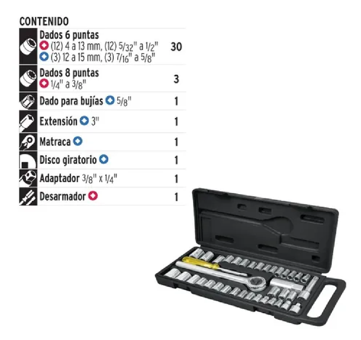 Juego De Dados Con Matraca Estuche Negro