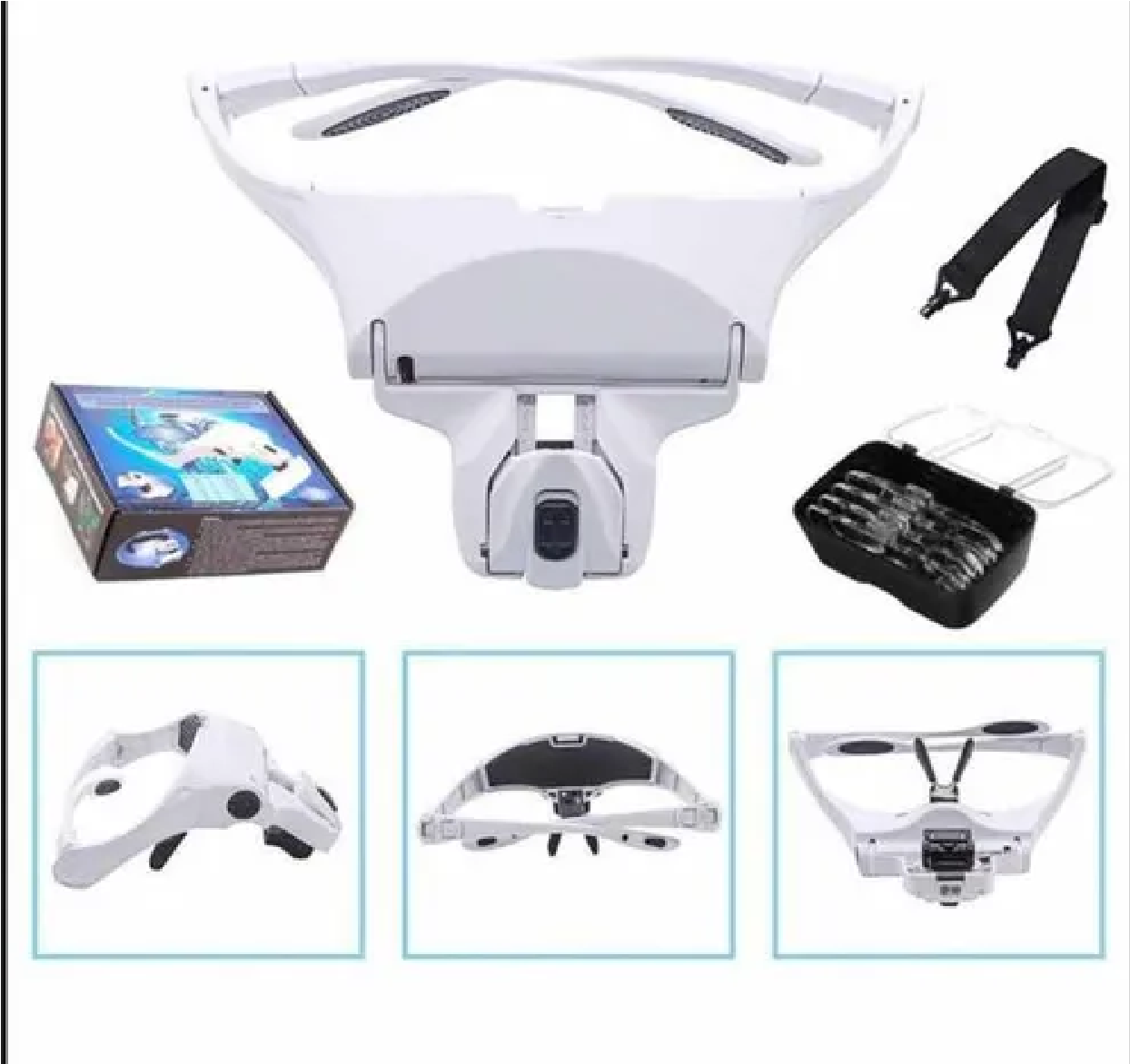 Lentes Lupa Luz Led Para Extensión De Pestañas,microblading