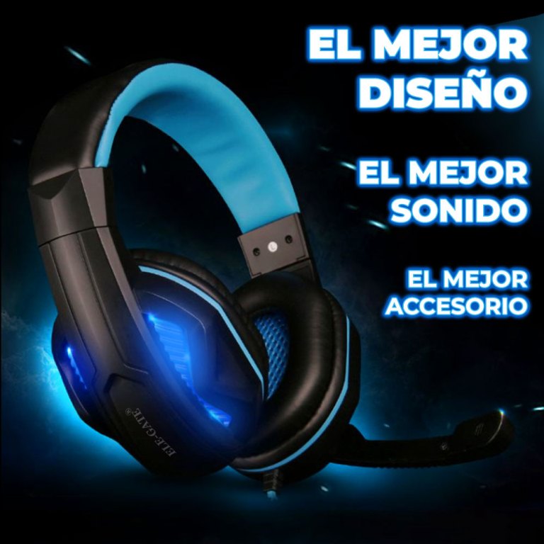 Audifonos Diadema Gamer Con Micrófono Led Videojuegos 5.1
