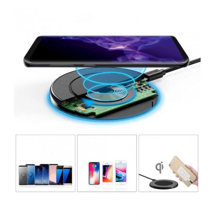 Cargador Inalámbrico Choetech Qi 15W Negro