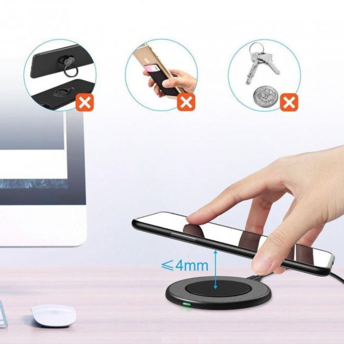 Cargador Inalámbrico Choetech Qi 15W Negro