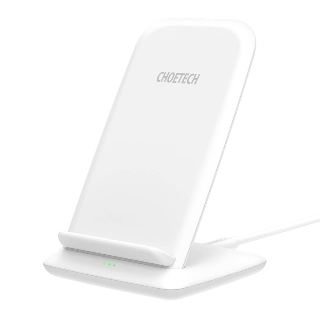 Cargador inalámbrico Qi Choetech 15W blanco