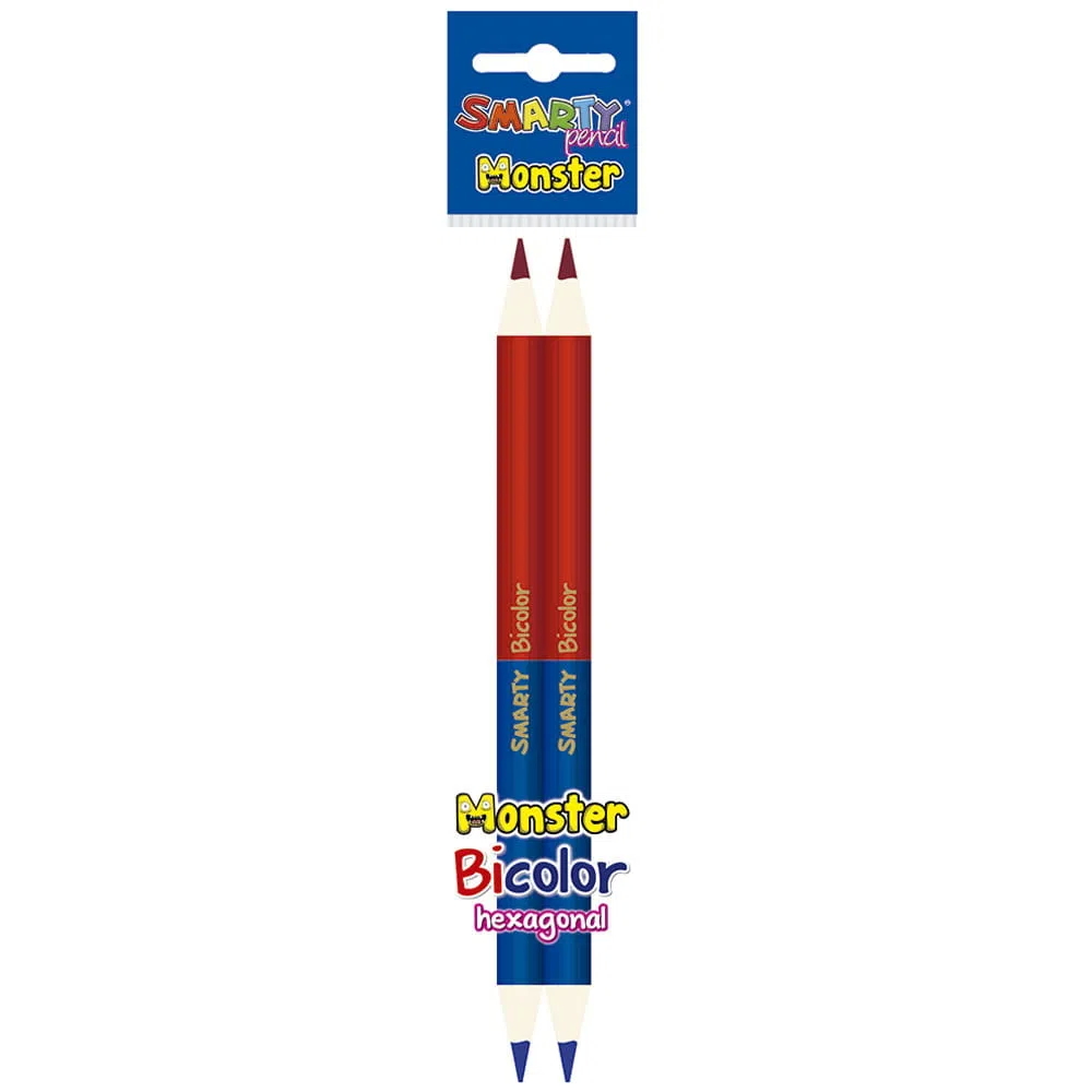 Lápiz Bicolor Hexagonal Delgado, Jumbo o Monster Smarty