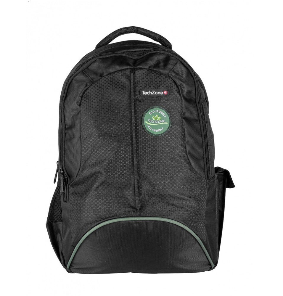 TechZone Mochila de PET S10 Sport para Laptop 15.6" Negro escuela deporte bici moto resistente