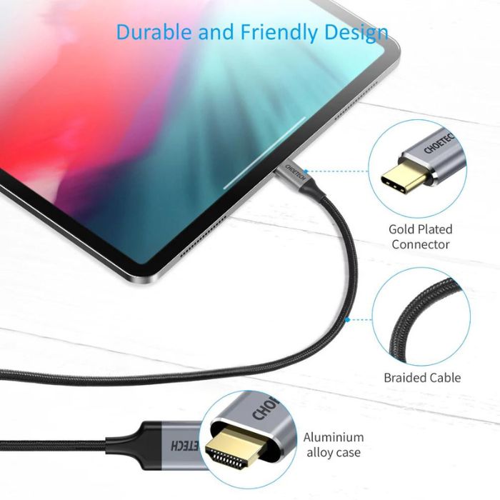 Adaptador USB C a HDMI 2m Choetech 4K@60Hz.