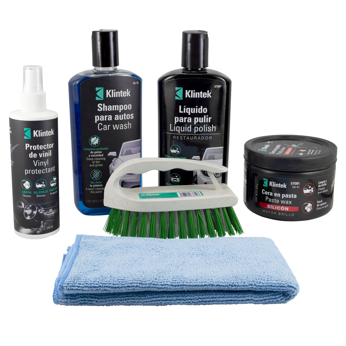 Kit de Limpieza y Pulido para Autos con Cera de Silicón en Pasta KLCP-S