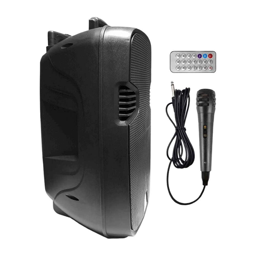 Bafle bocina bluetooth 15 pulgadas Velikka VKK-1156 con micrófono y control para karaoke