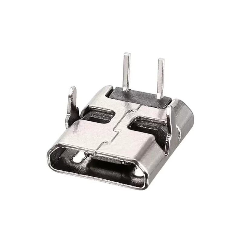 Conector Micro Usb Hembra 2  pines Para Soldar 10pzs