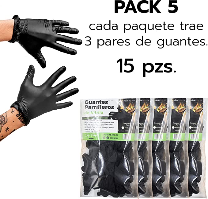 Paquete de 15 Guantes Parrilleros Chef Demo