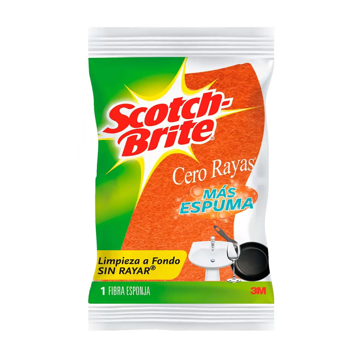 12 Fibras Esponjas Scotch Brite Cero Rayas CST