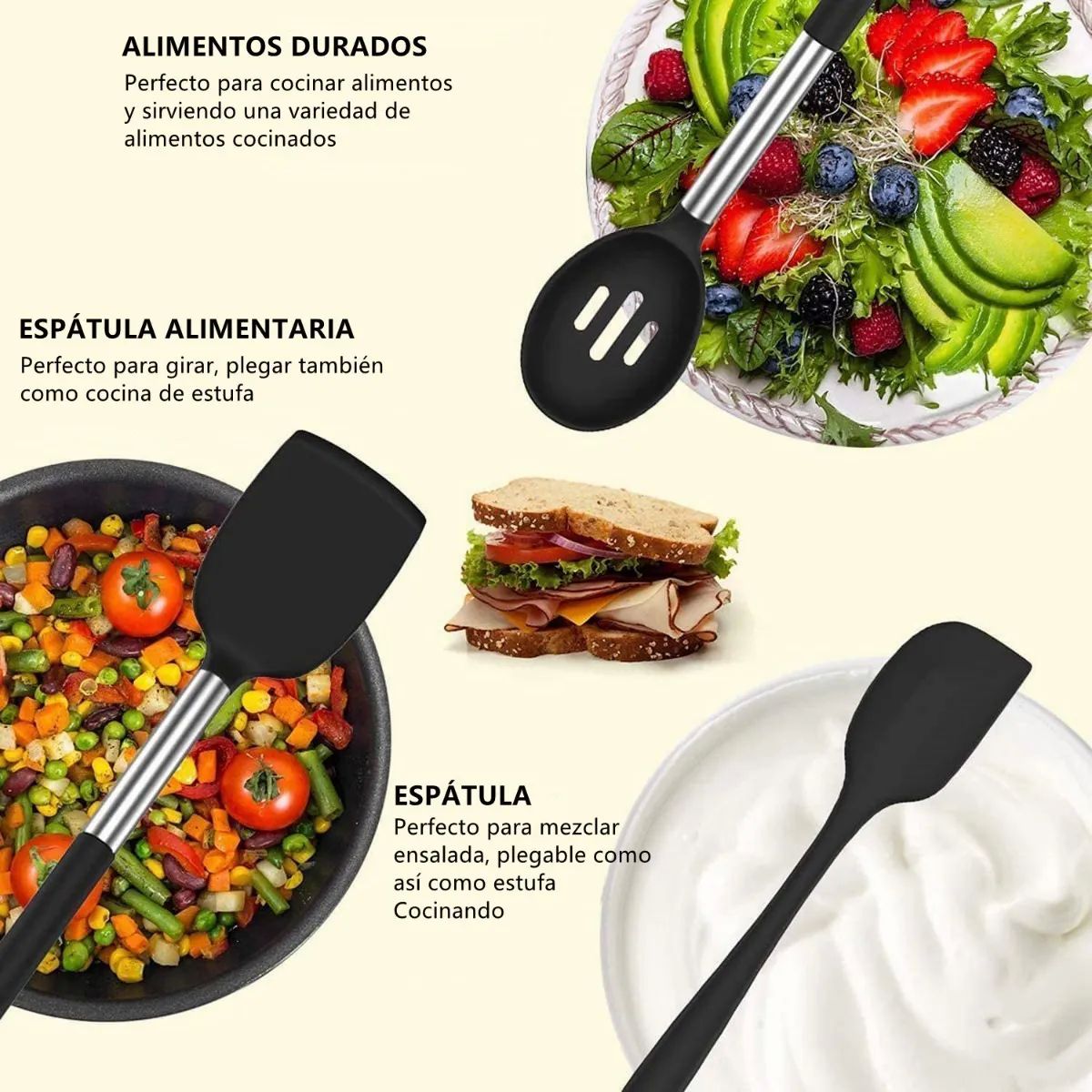 Juego De Utensilios Para Cocina 34 Unidades Negro