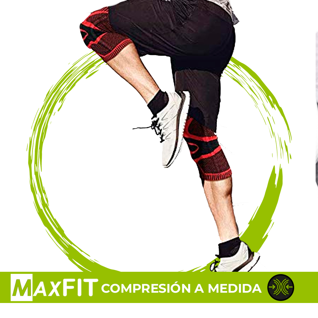 Par De Rodillera Elástica De Compresión Aro de silicona Gym Correr Maxfit Hx923