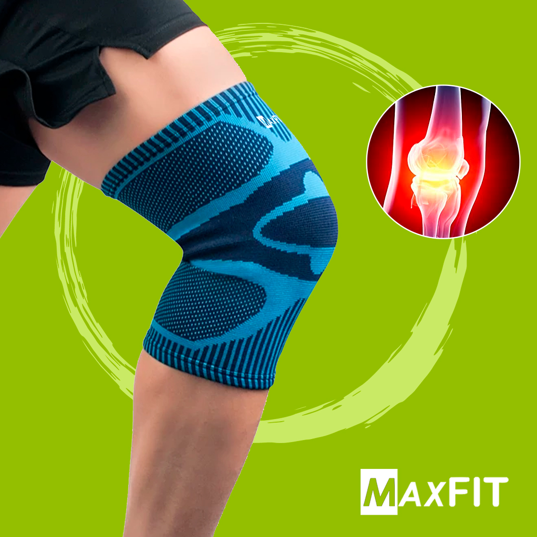 Par De Rodillera Elástica De Compresión Aro de silicona Gym Correr Maxfit Hx923