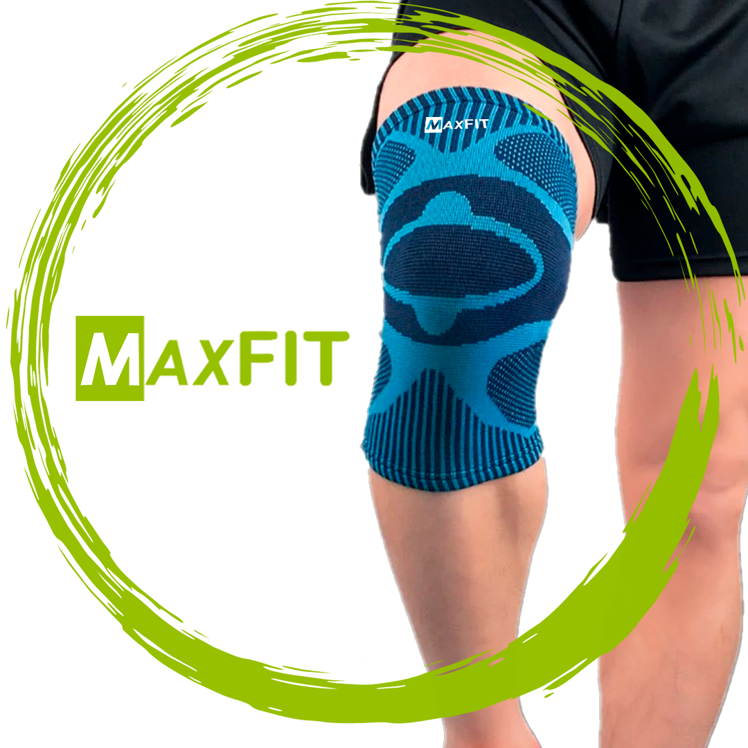 Par De Rodillera Elástica De Compresión Aro de silicona Gym Correr Maxfit Hx923