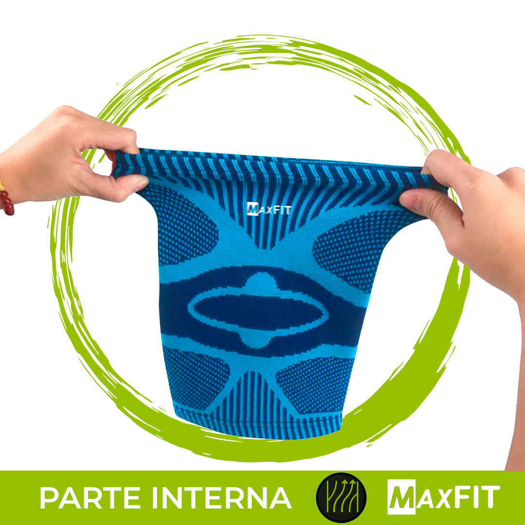Par De Rodillera Elástica De Compresión Aro de silicona Gym Correr Maxfit Hx923