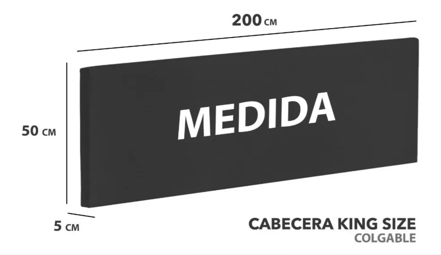 Cabecera Colgante King Size Económica - Fucsia