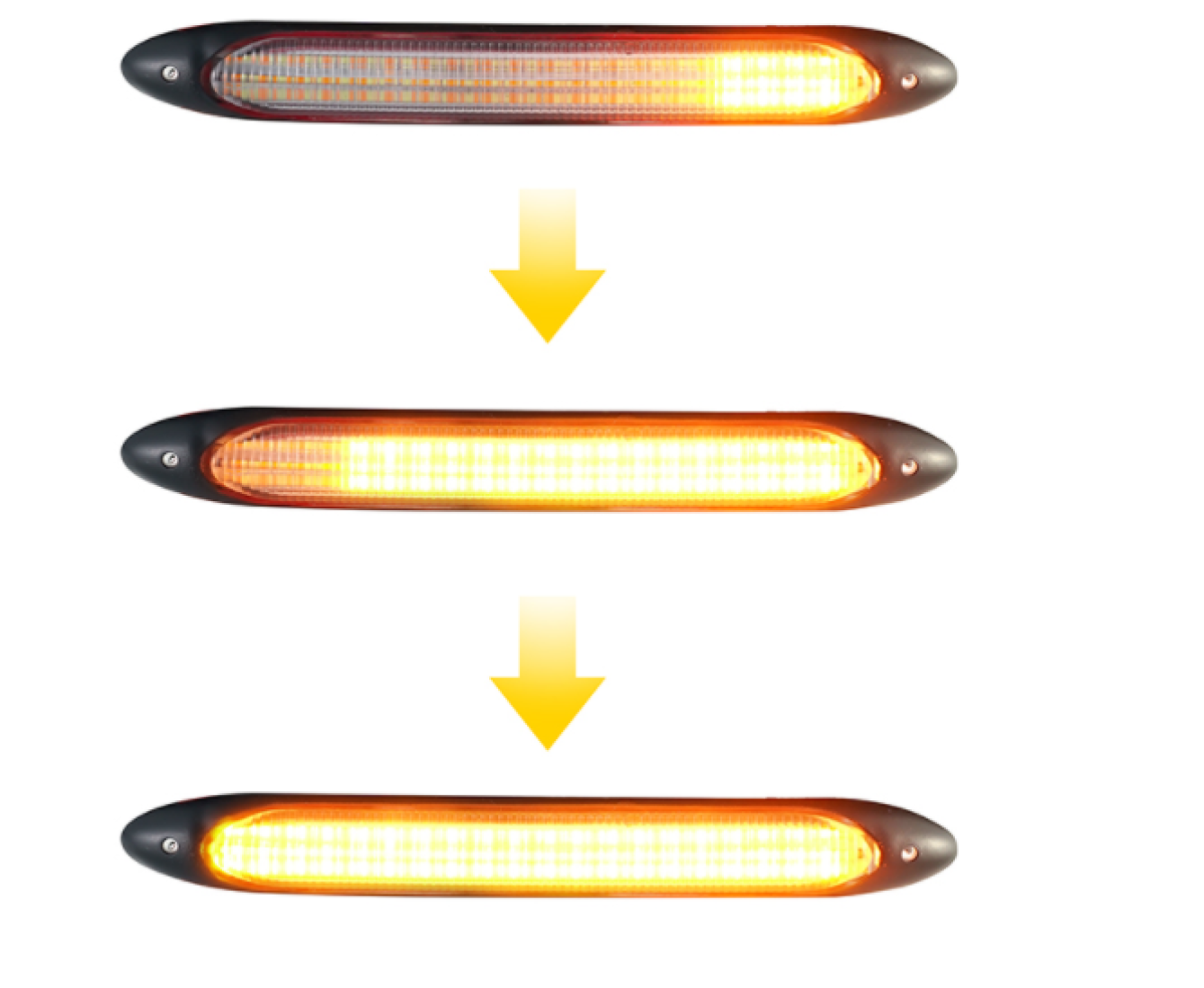 Tira Led Drl Espejo ,fascia Secuencial Blanco Ámbar Par 34cm