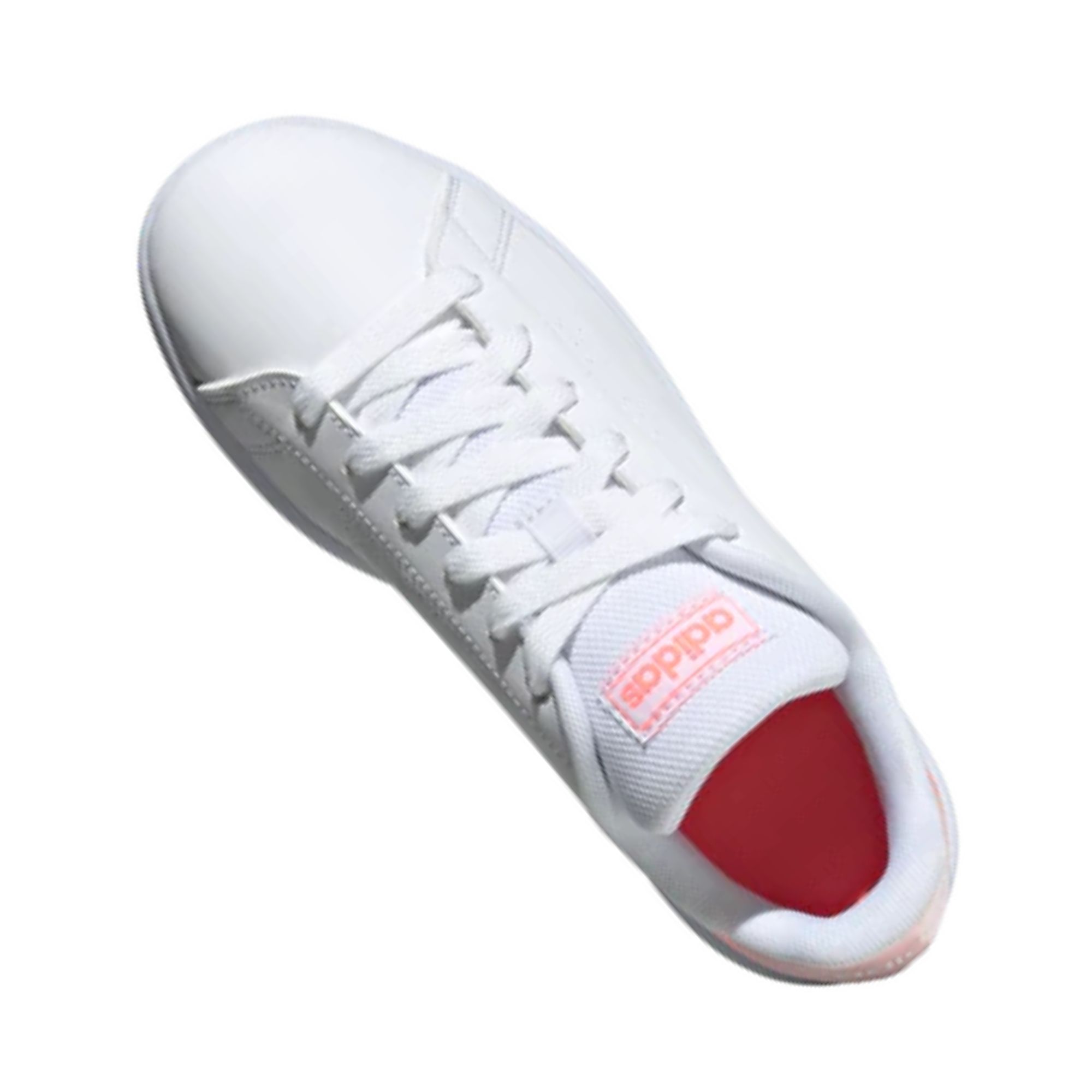 Tenis Adidas Advantage Base K Blanco con Rosa Dama Originales GY5692