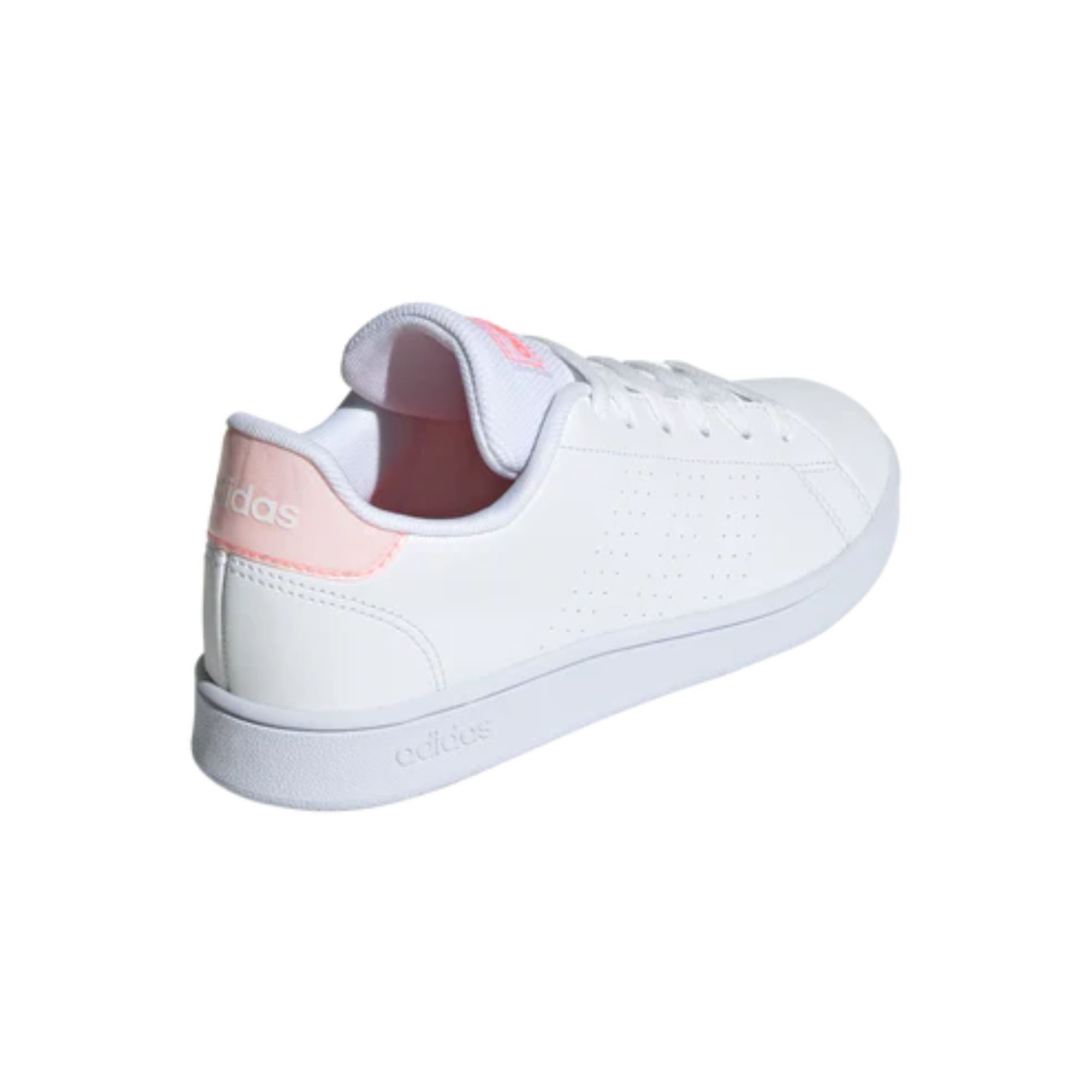 Tenis Adidas Advantage Base K Blanco con Rosa Dama Originales GY5692