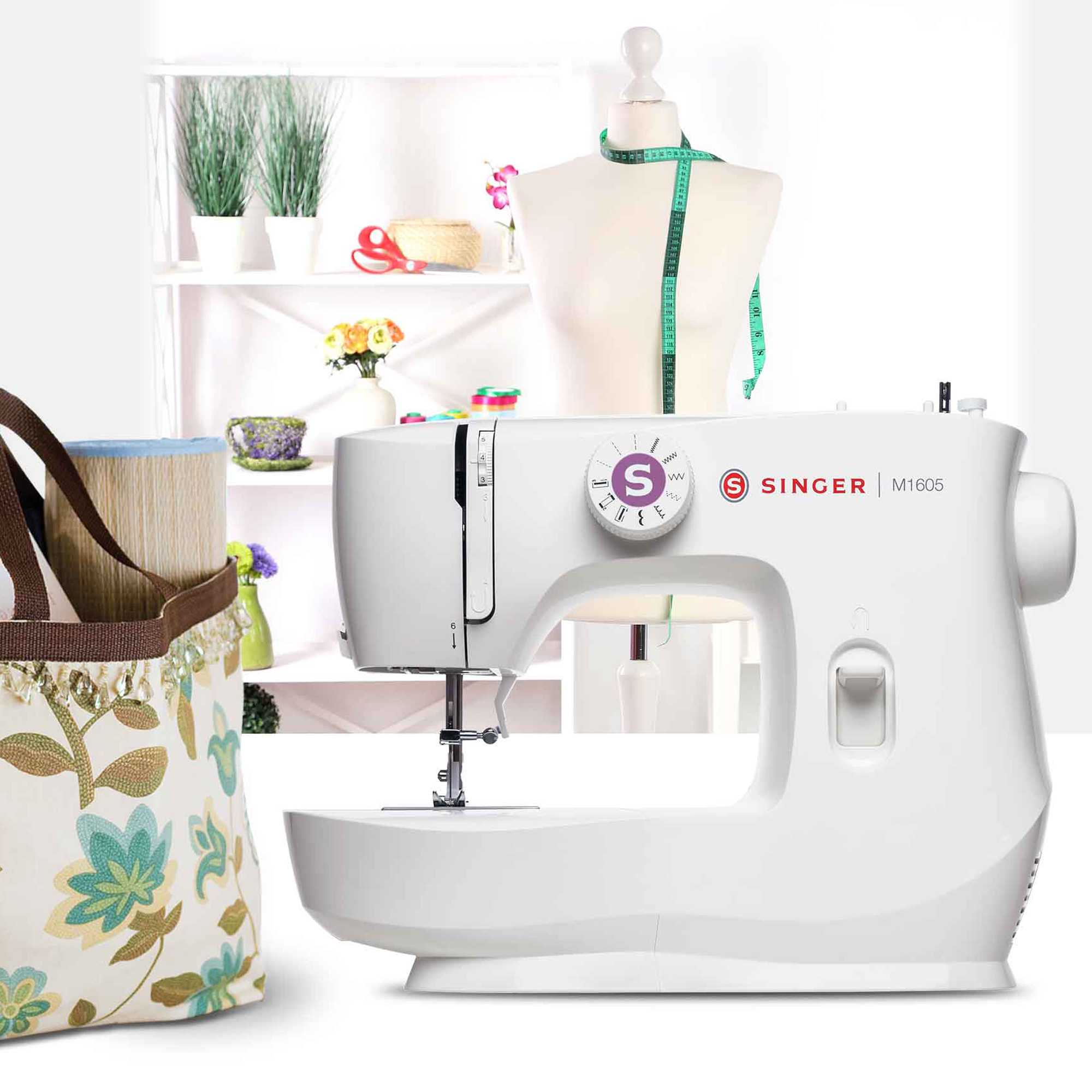 Máquina de coser Singer mecanica de 6 puntadas m1605