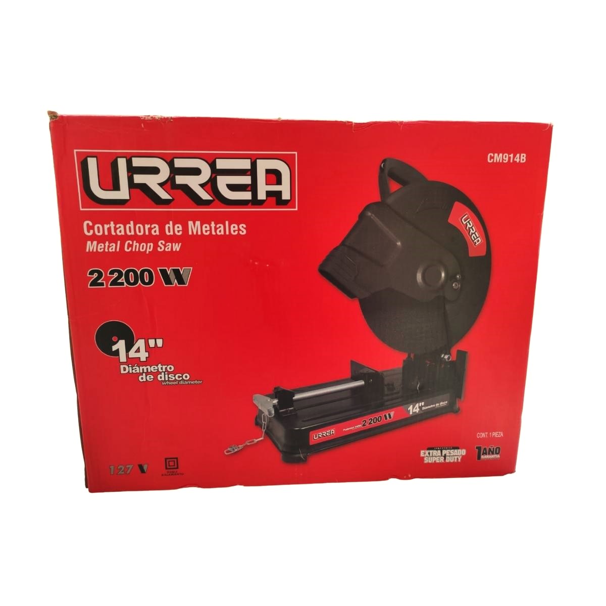 Cortadora De Metales Urrea CM914B Voltaje 127V Potencia 2200W - Negro