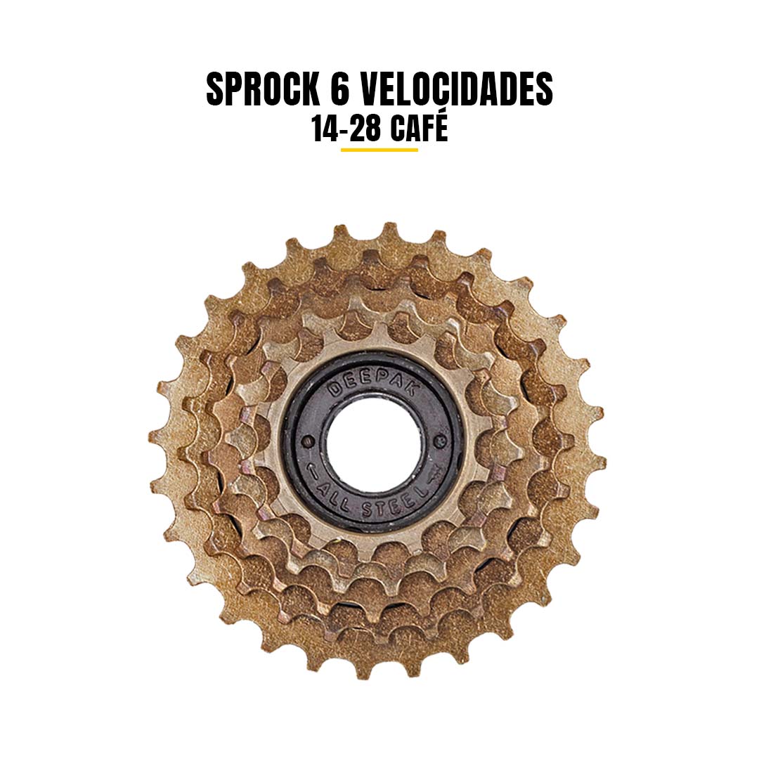 Sprocket Bicicleta Rueda Libre Estrella 6 Pasos Velocidades