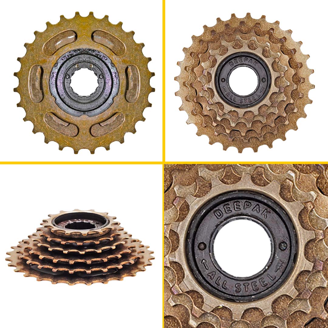 Sprocket Bicicleta Rueda Libre Estrella 6 Pasos Velocidades