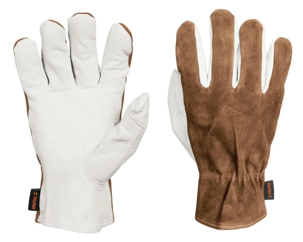 Guantes de piel de cabra con dorso de carnaza, Truper 14288