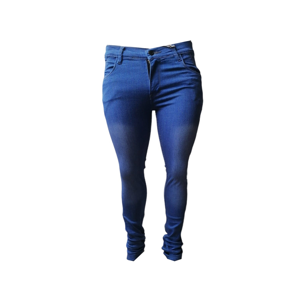 Pantalón De Mezclilla Skinny Pull And Bear Hombre Azul Rey