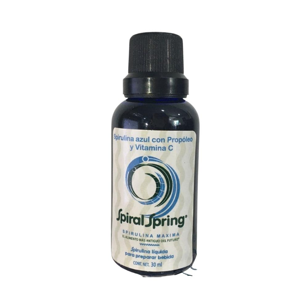 SPIRULINA AZUL 30 ML DE FICOCIANINA, VITAMINA C Y PROPÓLEO