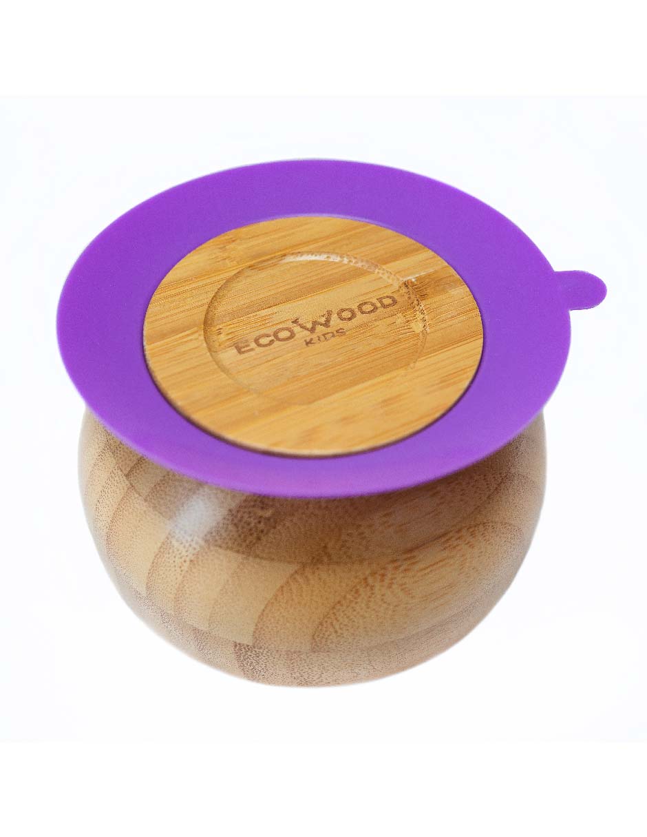 Bowl + Plato Extendido Ecowood de Bambú con Base de Silicona antiderrapante para Bebe y Niño