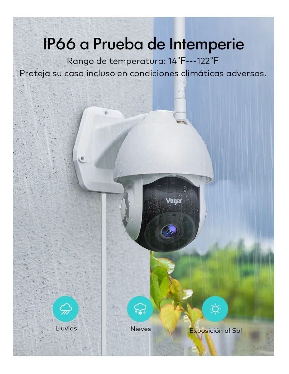 Camara de seguridad visión nocturna incluida Blanca
