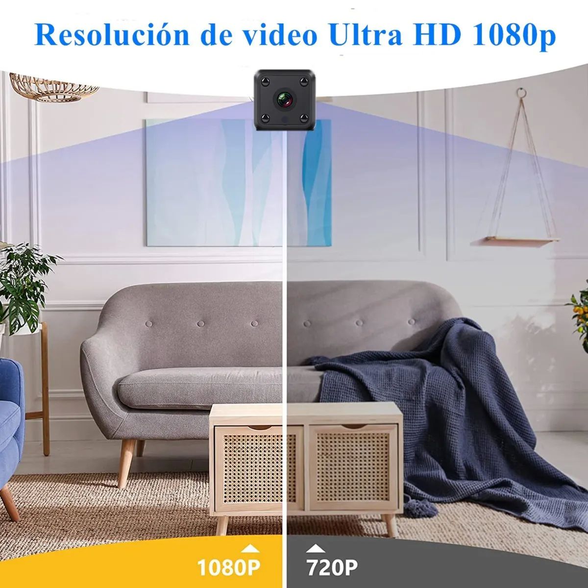 Mini Cámara Espía Wifi Visión Nocturna Recargable Negra