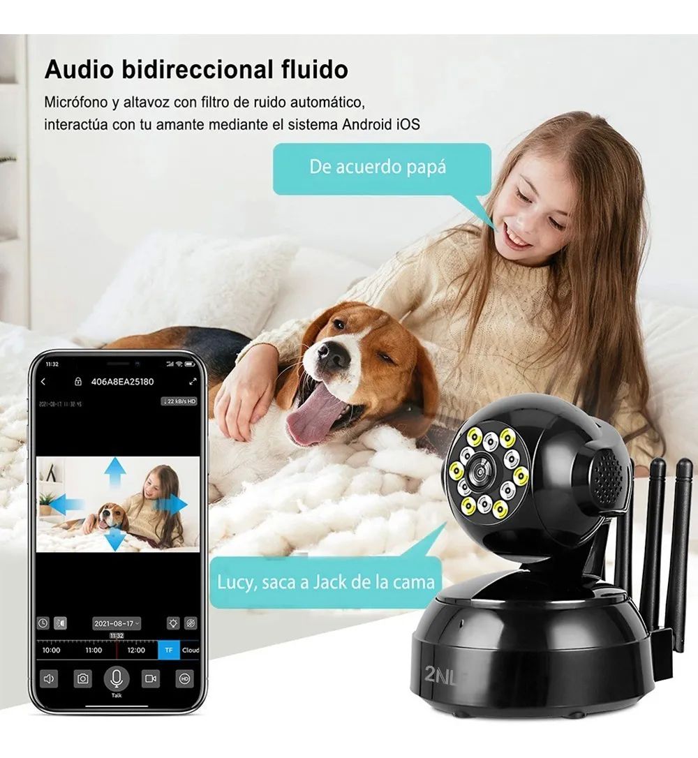 Camara Wifi Interior De Seguridad Ip Con Alarma