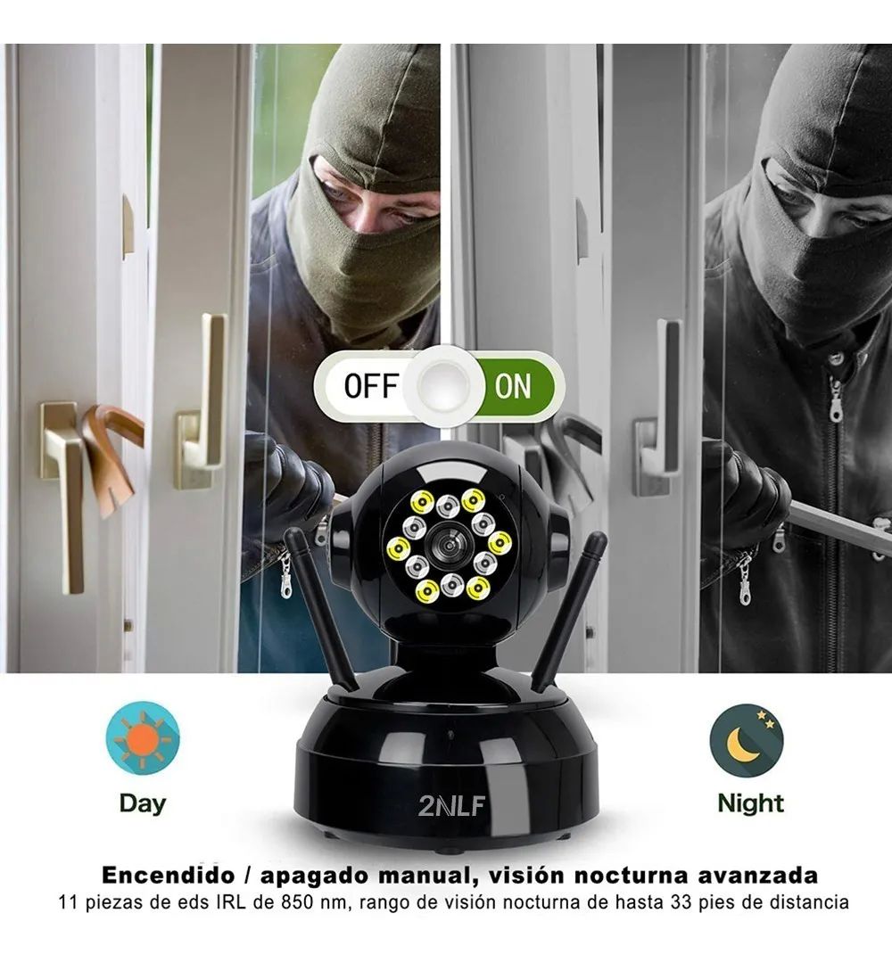 Camara Wifi Interior De Seguridad Ip Con Alarma