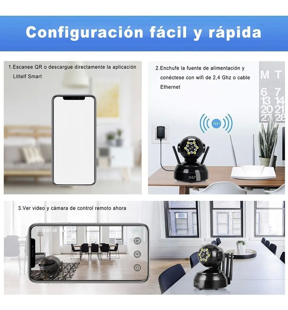 Camara Wifi Interior De Seguridad Ip Con Alarma