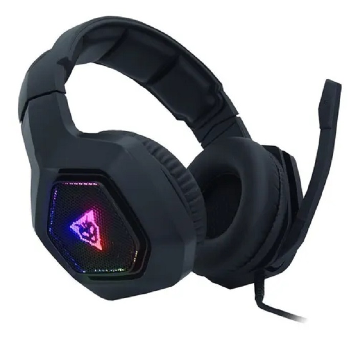 AUDIFONOS GAMER OCELOT TIPO DIADEMA OVER EAR USB 3.5MM ILUMINACION TIPO RGB CONTROL DE AUDIO MICROFONO CON CANCELACION DE RUIDO